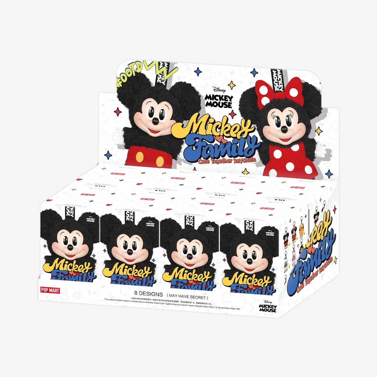 Mickey Family Cute Together Blind Boxes Keychain Series Figures