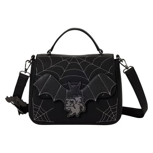 Mickey and Minnie Spiderweb and Bats Crossbody Bag