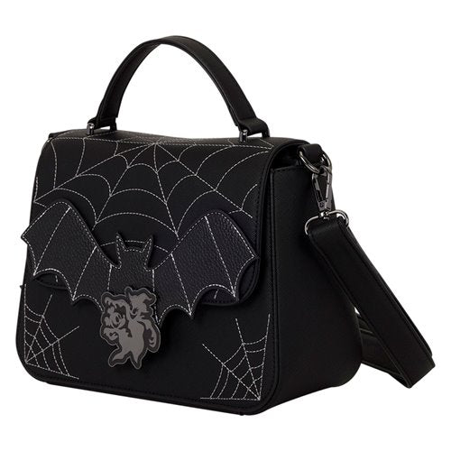 Mickey and Minnie Spiderweb and Bats Crossbody Bag