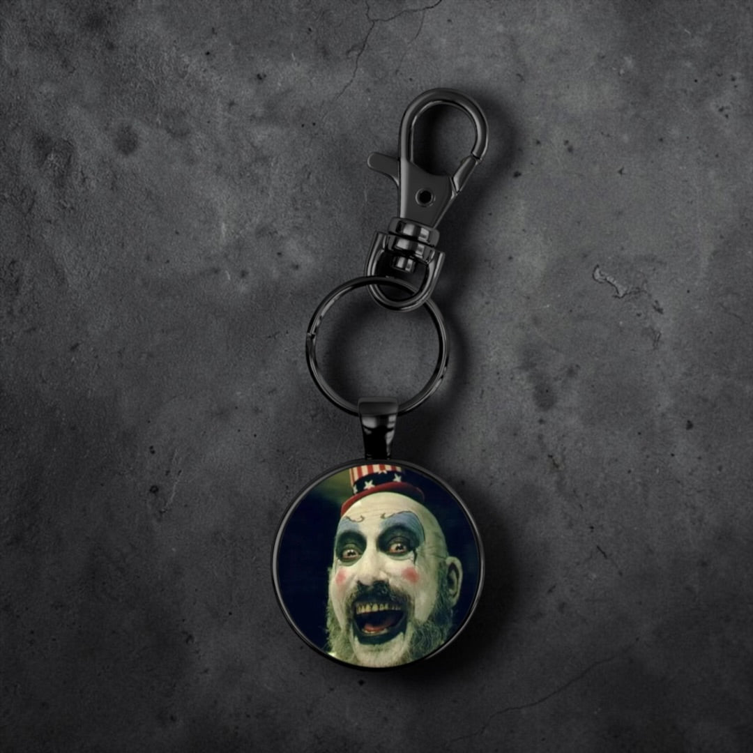 Captain Spaulding Black Circle Keychain