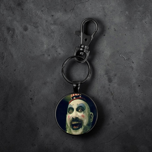 Captain Spaulding Black Circle Keychain