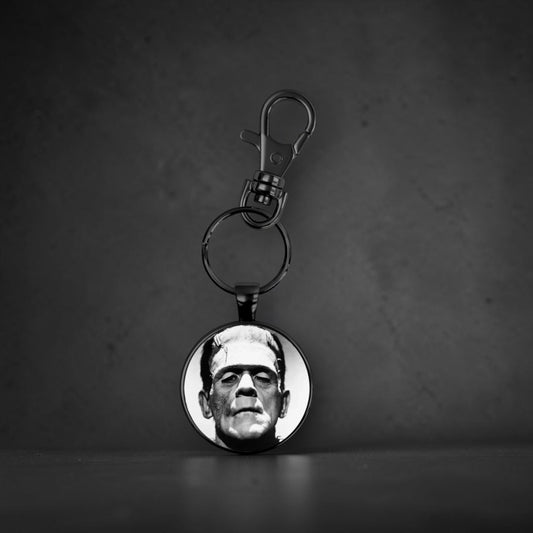 Frankenstein Black Circle Keychain