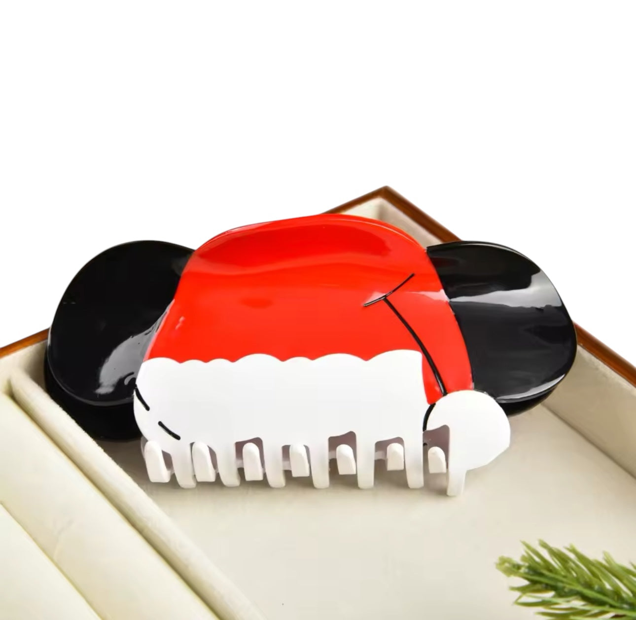 Mickey Santa Hat Clip