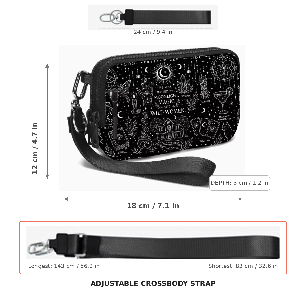 Wicked Intuition Crossbody Wallet Bag