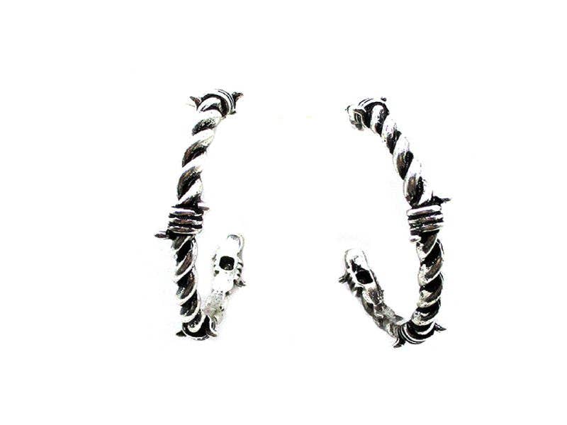 Barbed Wire Hoop Earring