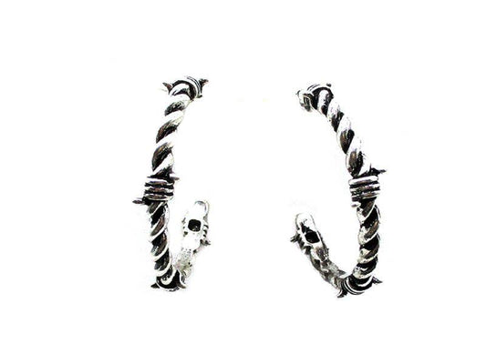 Barbed Wire Hoop Earring