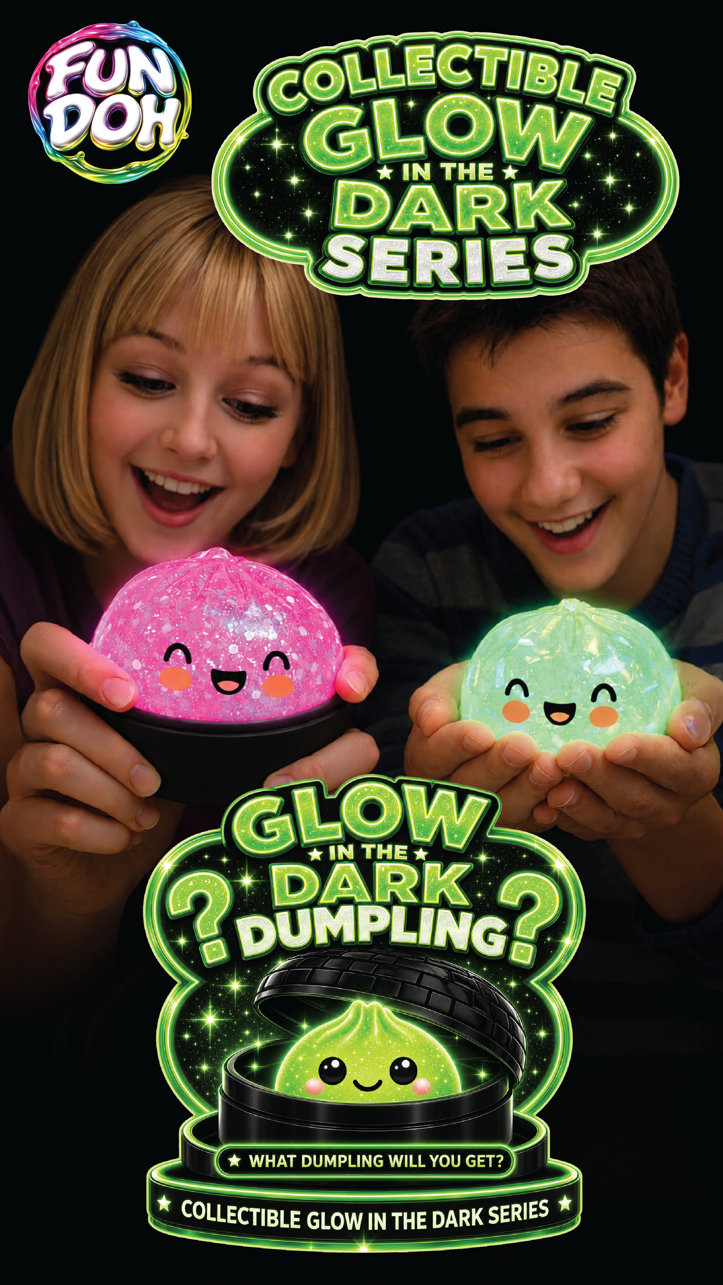 Fun Doh Glow-in-the-Dark Mystery Dumpling Squishy