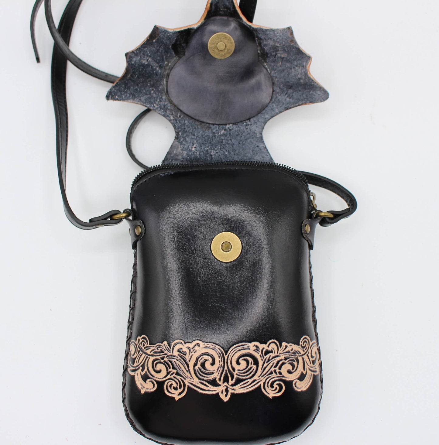 Bat cross-body handbag