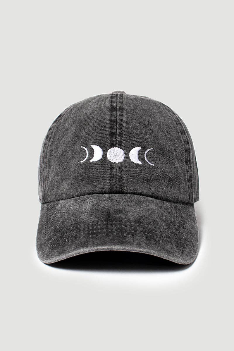 Celestial-Moon Embroidered baseball Hat
