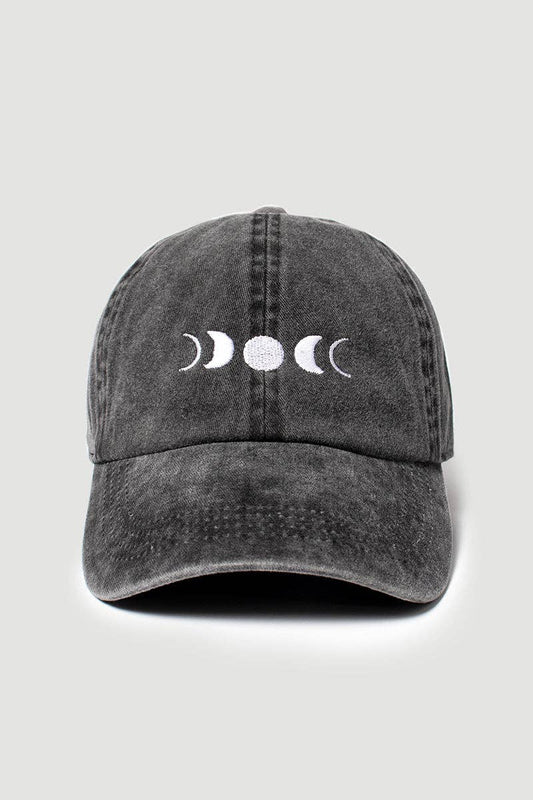 Celestial-Moon Embroidered baseball Hat