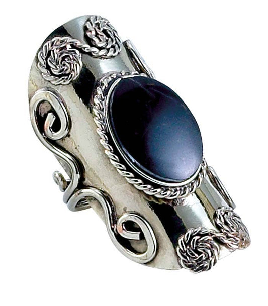 Stone & Stainless Adjustable Ring