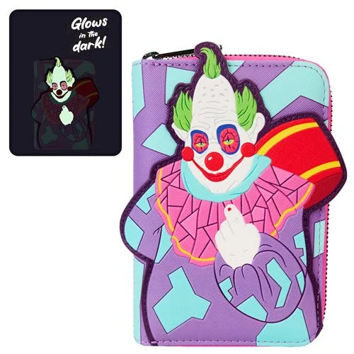 Killer Klowns Glow in the Dark Zip Around Wallet